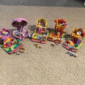 Polly pockets 5 play sets with accessories. Vintage bluebird toys 1994